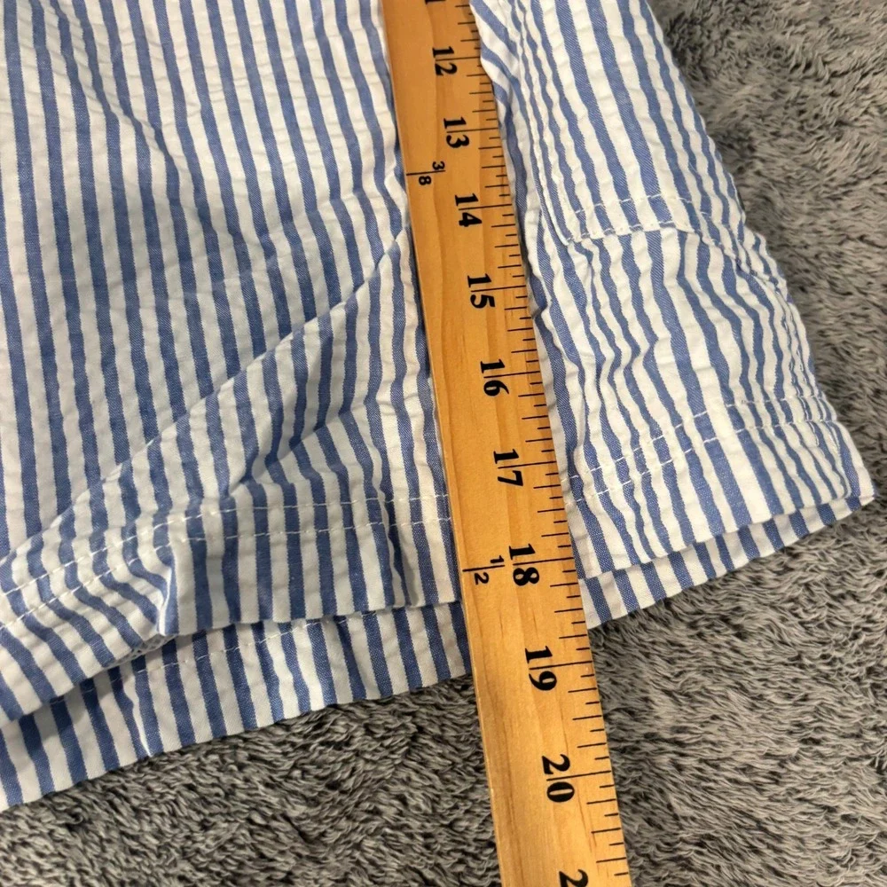 J Crew Swimwear Mens Striped Board Shorts 35 Seersucker Preppy Nautical 21252